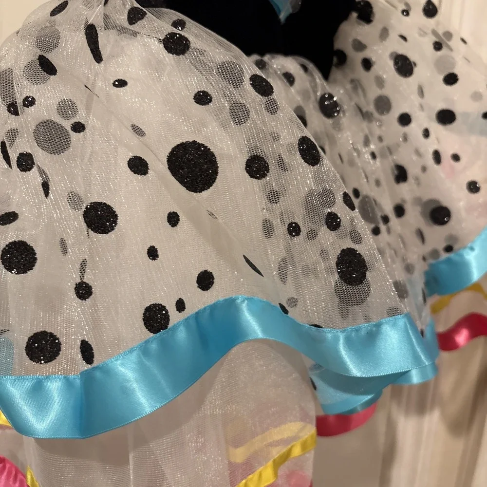 Weissman Curtain Call‎ Dance Costume E1144 CSM Tutu Dress Multicolor Polkadots